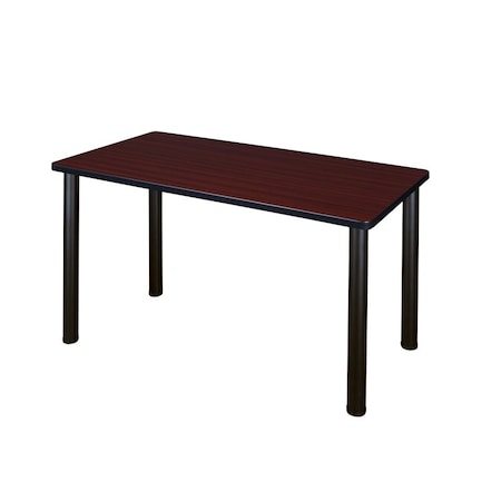 Kee Regency Kee 48 x 24 in. Training Seminar Table- Mahogany Top, Black Legs MT4824MHBPBK